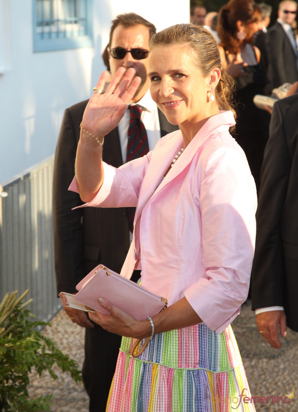 La infanta Elena en la boda de Nicolás de Grecia