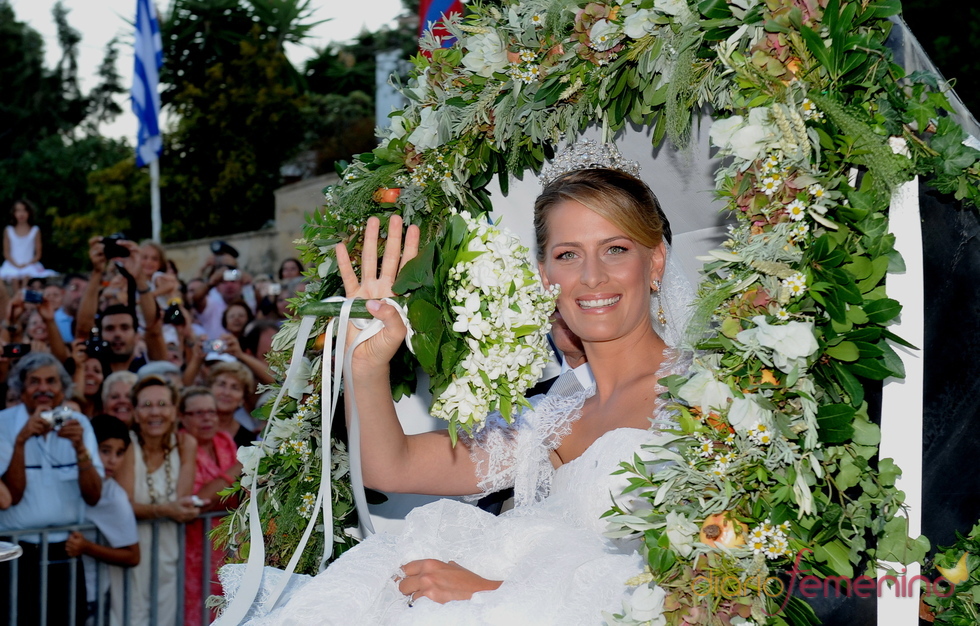 Tatiana Blatnik, radiante el día de su boda