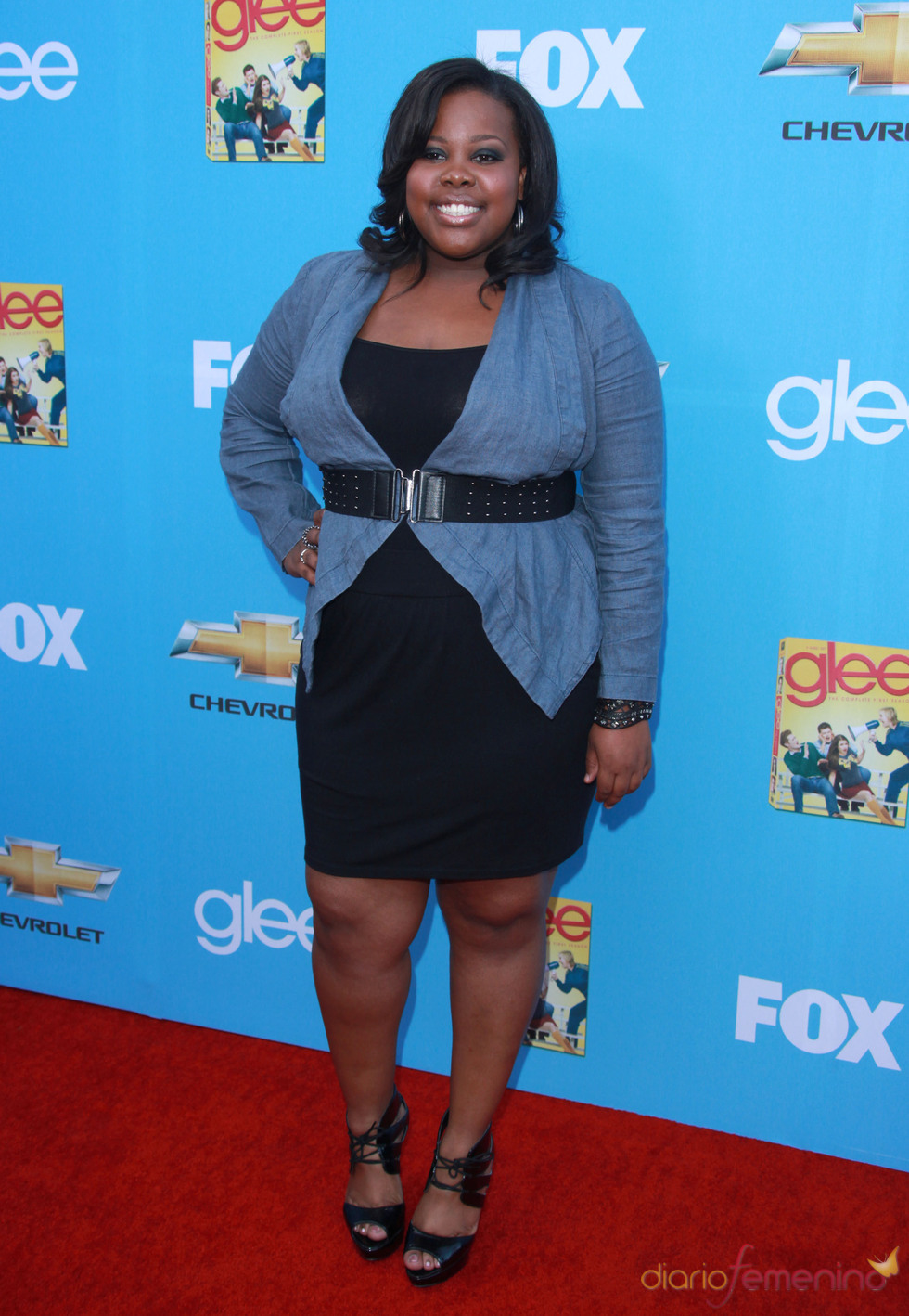 Amber Riley en el estreno de 'Glee'
