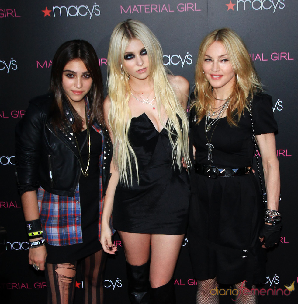 Lourdes María, Taylor Momsen y Madonna presentan la línea de ropa 'Material  Girl'