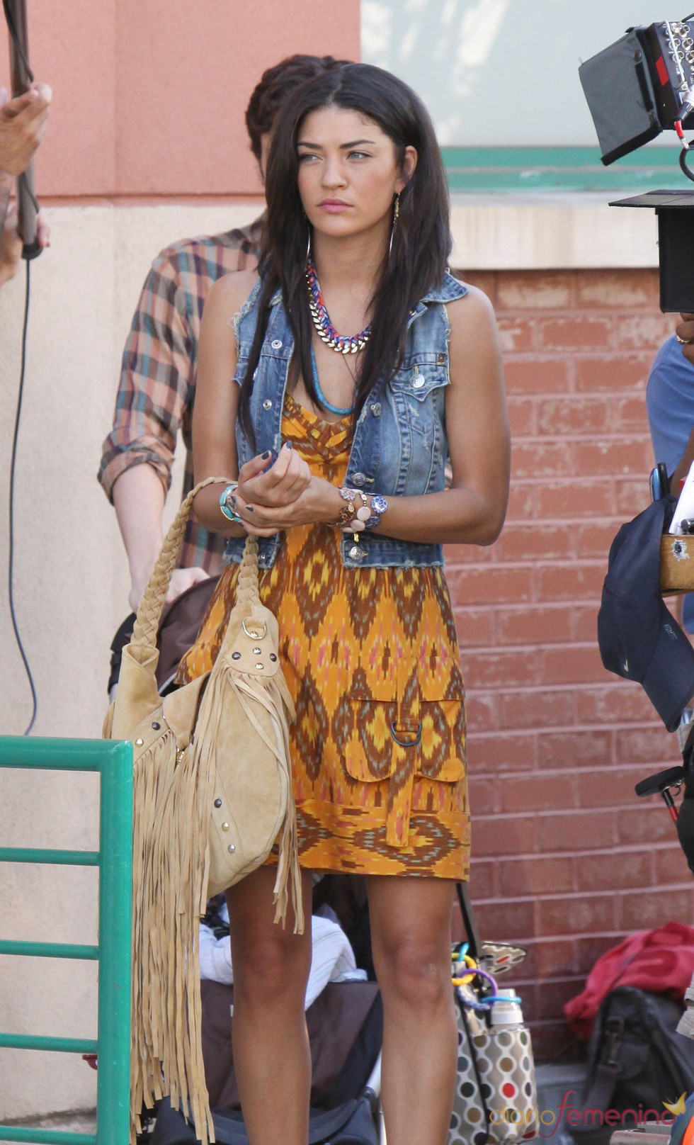 Jessica Szhor durante el rodaje de Gossip Girl