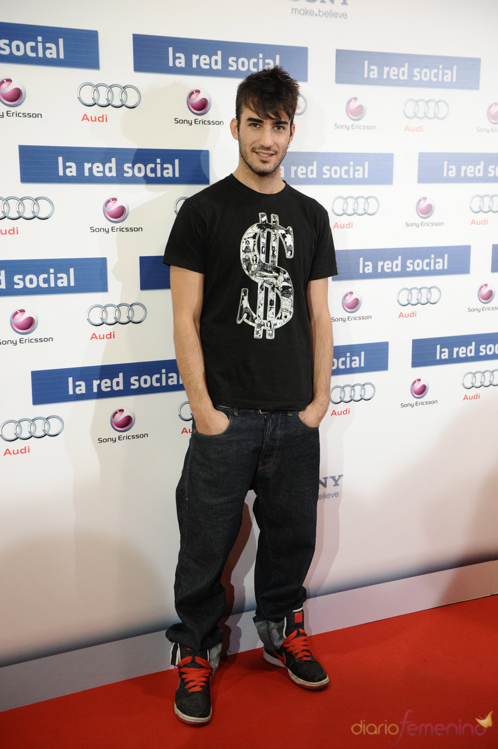 Israel Rodríguez en la premiere de 'La red social'