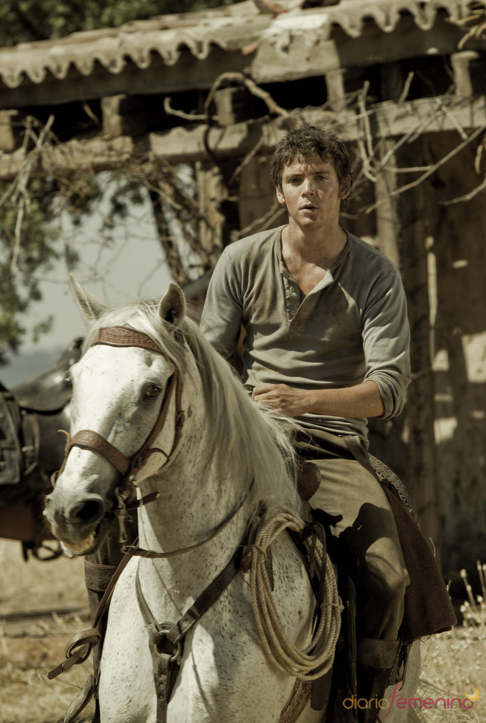 Junio Valverde en el rodaje de 'Tierra de Lobos'