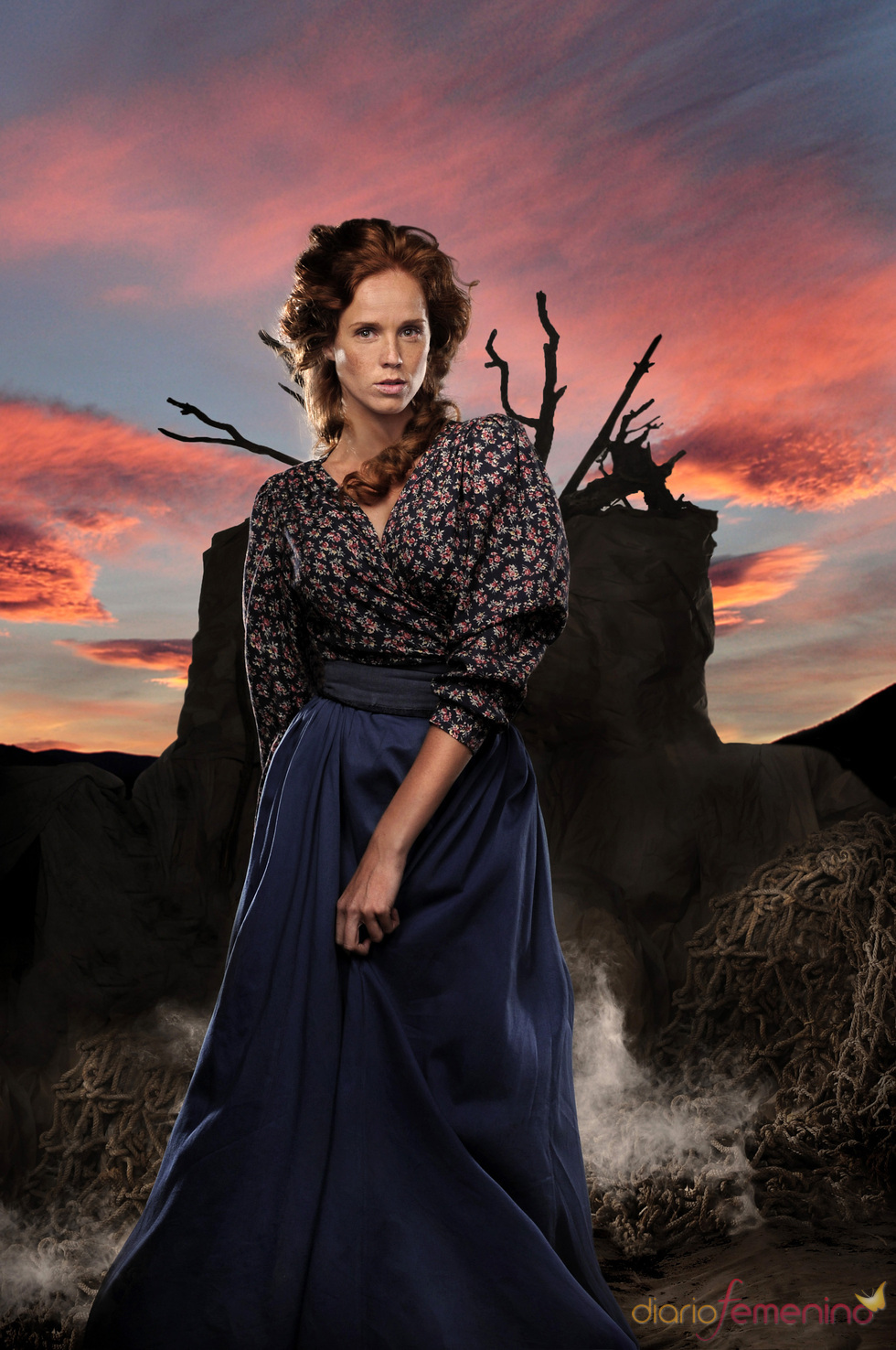 María Castro en el rodaje de 'Tierra de Lobos'