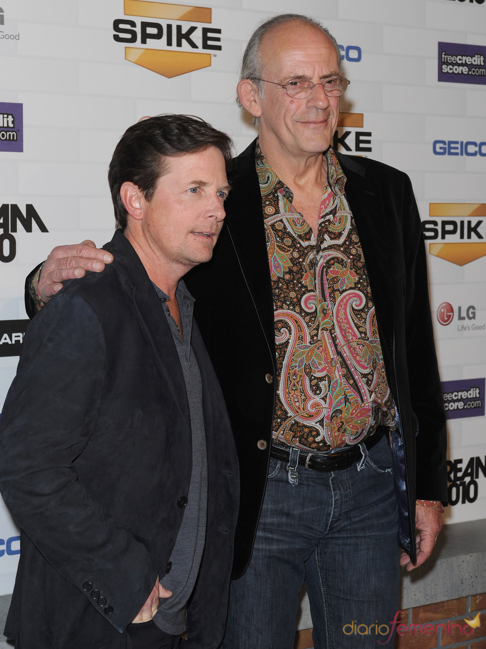 Christopher Lloyd y Michael J. Fox en los Scream Awards
