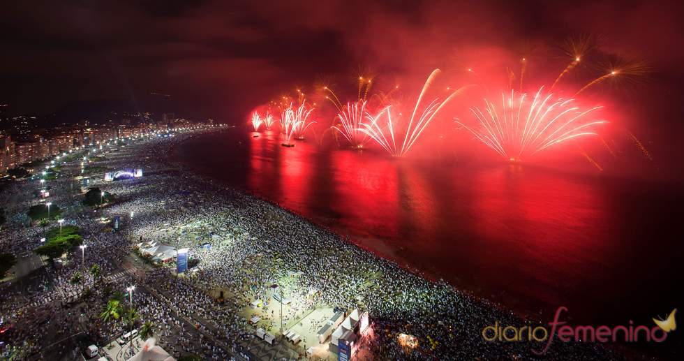 Copacabana, Brazil, la noche de fin de año