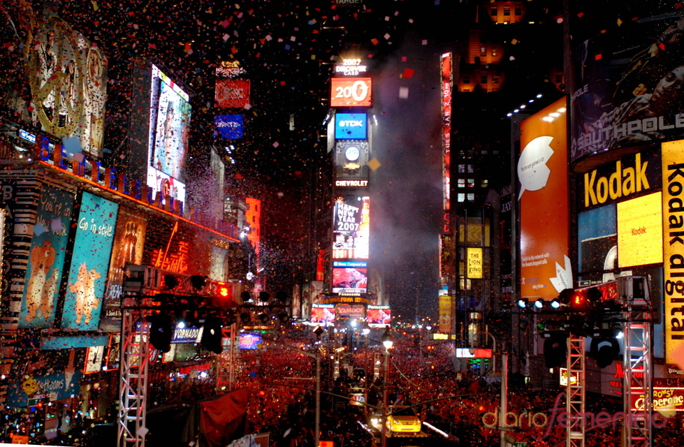 Times Square la noche de fin de año