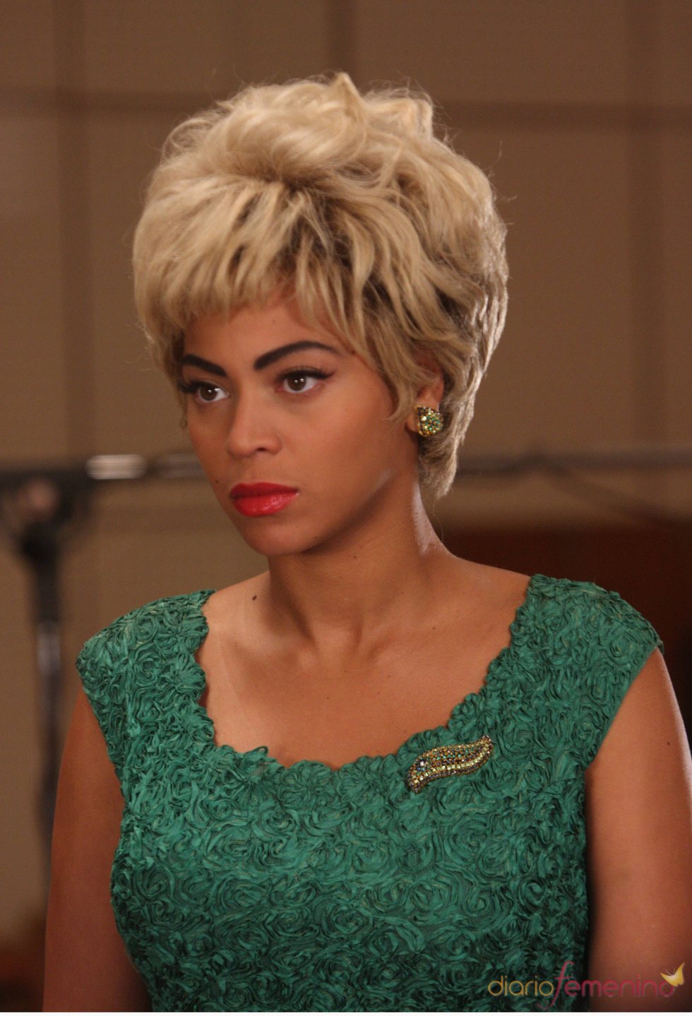 Beyonce durante el rodaje de 'Cadillac Records'