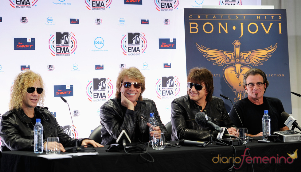 Jon Bon Jovi durante una ruedad de prensa en la Caja Mágica