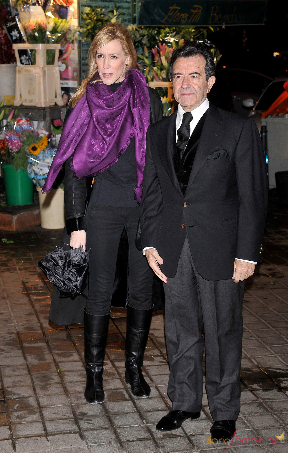 Enrique Cornejo y Mamen en la misa funeral de Carla Duval Enrique Cornejo y Mamen en la misa funeral de Carla Duval