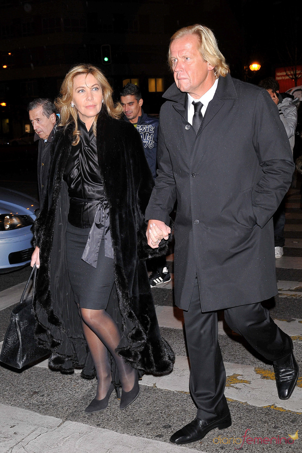 Norma Duval en el funeral de su hermana Carla