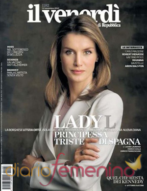 Portada de la revista Il Venerdi de Letizia Ortiz
