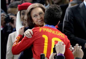 La reina Sofía se emociona con los triunfadores del Mundial