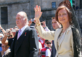 Los Reyes y Fraga, en el Día de Santiago