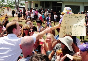 Imágenes de la visita del Príncipe Guillermo a Australia