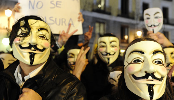 Imágenes sin censura de la protesta contra la Ley Sinde en los Goya 2011