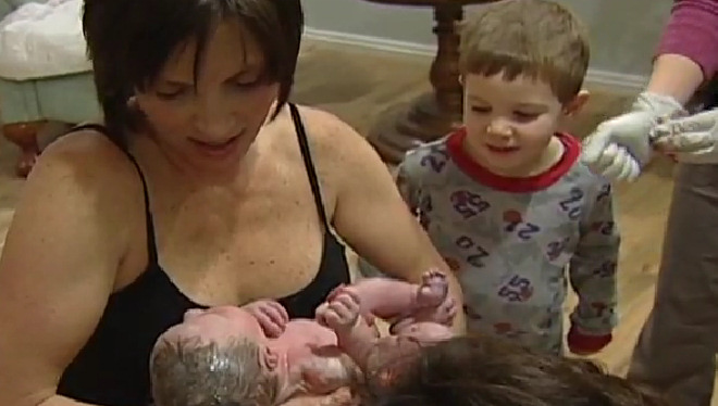 Parto natural de pie