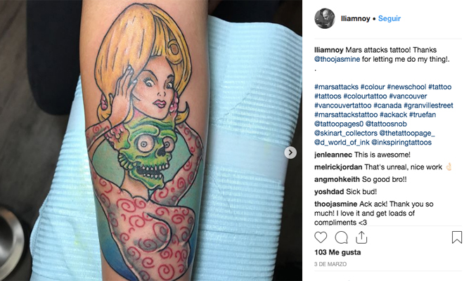 Tatuaje de mars attacks para tu cuerpo