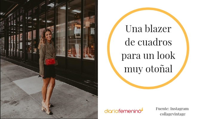 Blazer de cuadros ideal para un look de otoño