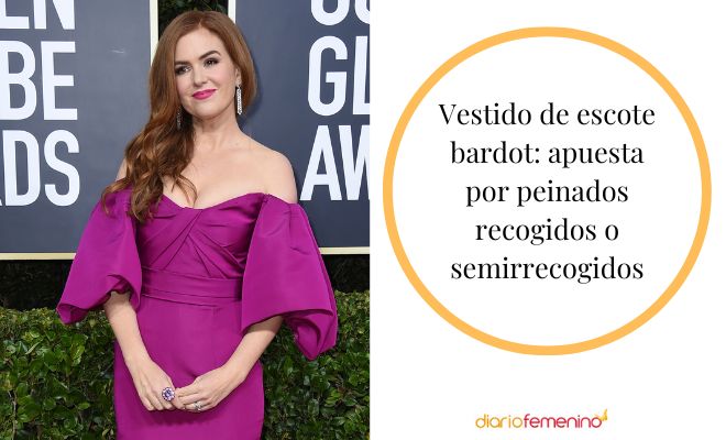 ¿Qué peinado queda mejor con un vestido de escote bardot?