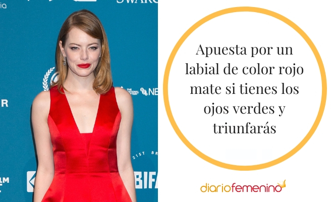 Apuesta por un buen labial para un make up ideal con ojos verdes