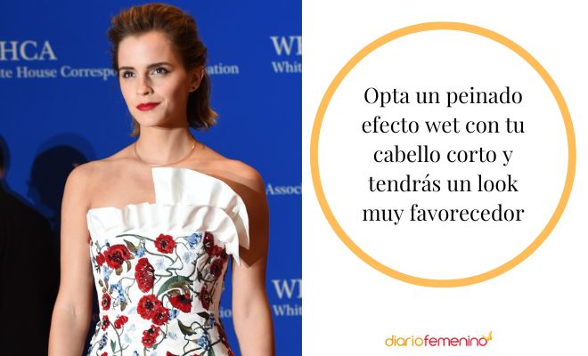 Peinado tipo wet para pelo corto