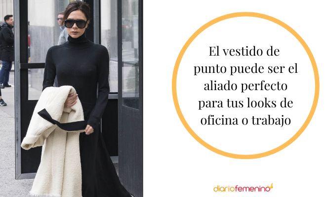 Cómo combinar un vestido de punto para ir a la oficina