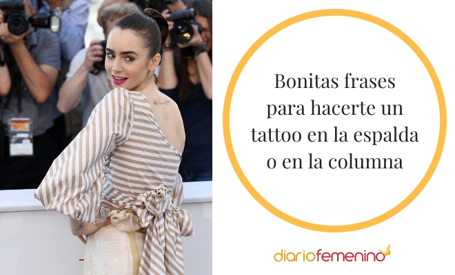 Tatuajes de frases en la columna