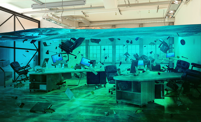 El significado de soñar que se inunda tu trabajo