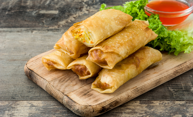 Receta deliciosa de rollitos de primavera