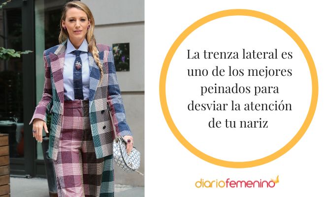 Luce una trenza lateral si deseas disimular tu nariz