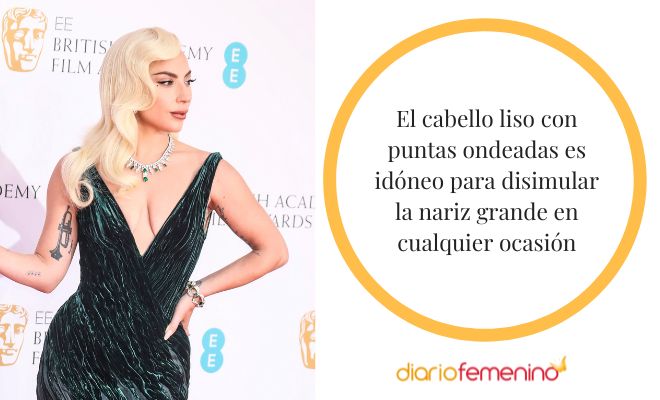 Hazte unas ondas en las puntas si luces el pelo liso y quieres disimular la nariz