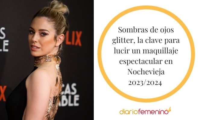 Utiliza sombras de ojos glitter para Nochevieja 2023/2024