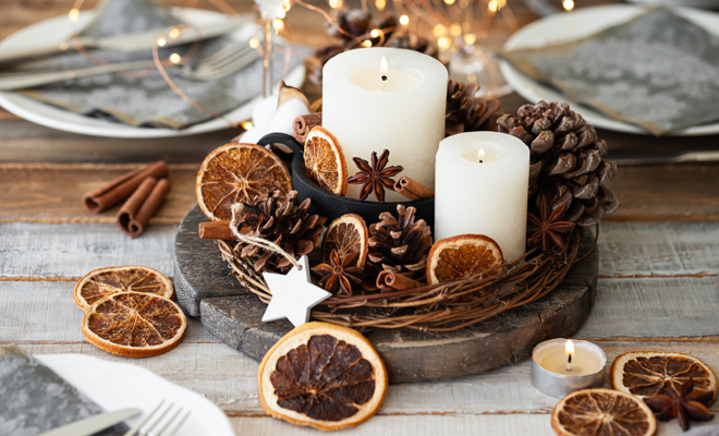 Centros de mesa para decorar tu hogar en Navidad sin el árbol