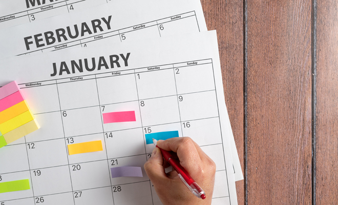 Regalo navideño hecho a mano: calendario