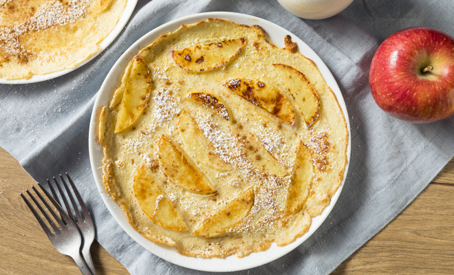Panqueques de manzana para Navidad