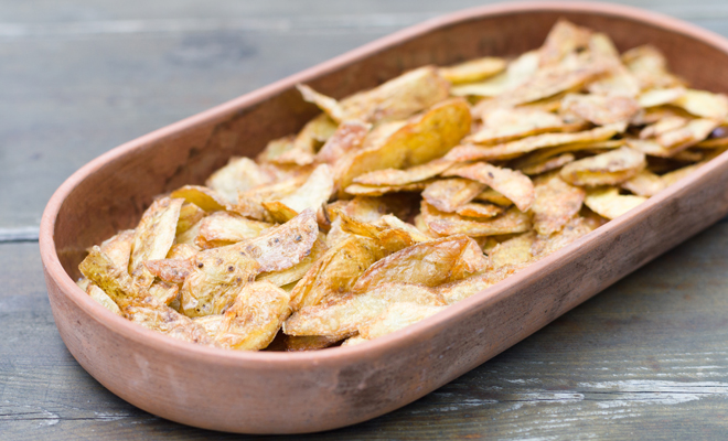 Platos de Navidad para diabéticos: cáscaras de patata