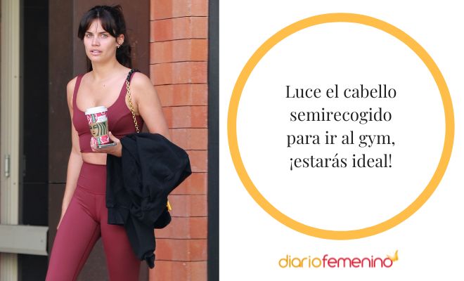 Peinados con pelo suelto o semirecogido para ir al gym