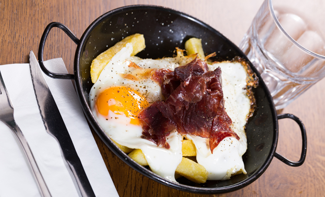 Receta de flores de patata y huevos para el 14 de febrero