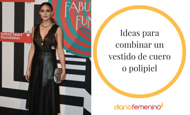 Cómo combinar un vestido de cuero o polipiel