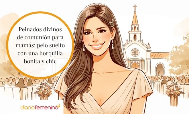 Luce el pelo suelto en la comunión de tu hijo o hija