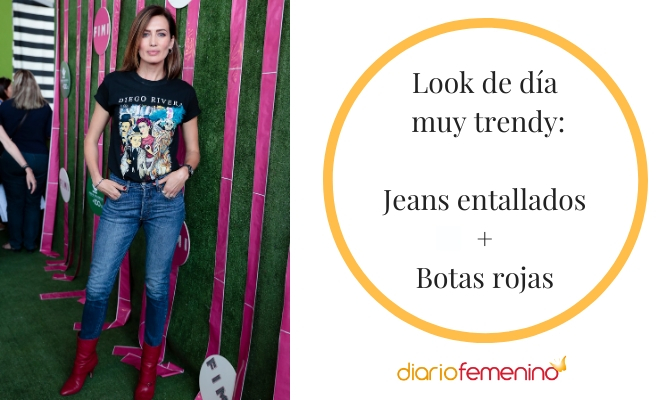 Cómo lucir unas botas rojas durante el día