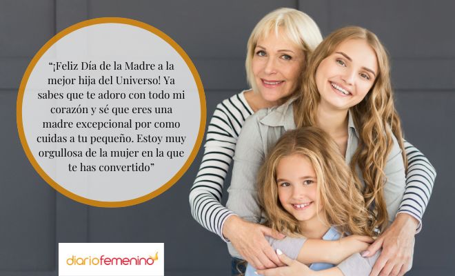 Felicitaciones del Día de la Madre para una hija