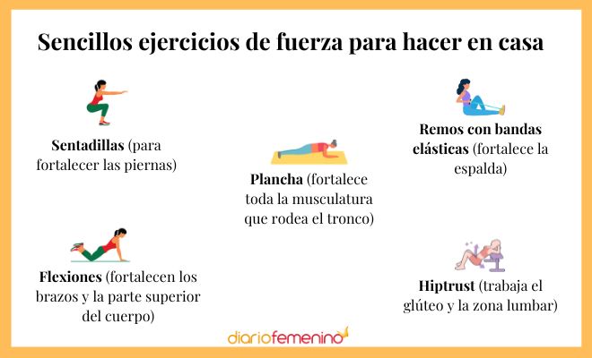 Ejercicios de fuerza para hacer en casa