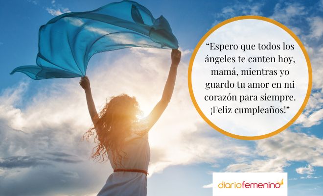 Felicitaciones de cumpleaños para mi mamá que está en el cielo
