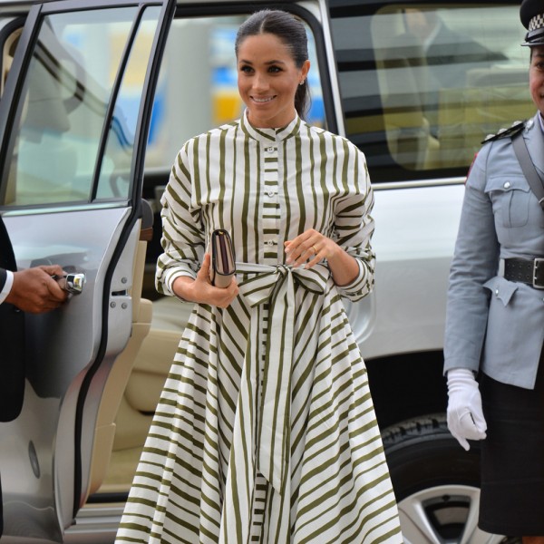 Meghan Markle, diseño a rayas