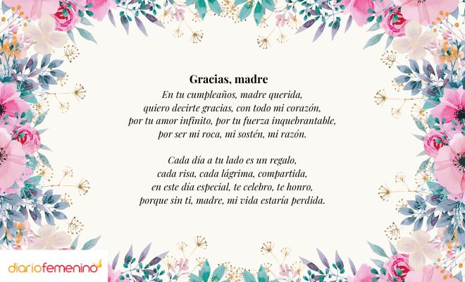 Versos para dedicar a mamá en su cumple