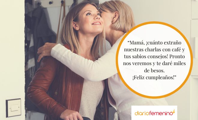 Lindas palabras de cumpleaños para una madre a distancia