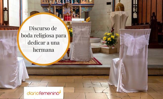 Idea de discurso de boda religiosa para una hermana