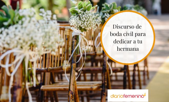 Discurso para una boda civil para dedicar a tu hermana